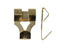 Picture Hooks 2 Pin Quality 28mm Brass Plated pack 100 with Pins